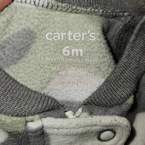3 Pairs Fleece Footie Pajamas Sleepers Lot Baby Boy 6 Months Carter's Baby Gear - Picture 8 of 14